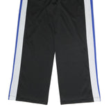QUILOMBO Mens Joggers Black White & Blue L W37 L29 Polyester Blend Relaxed