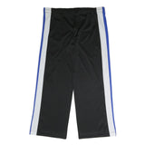 QUILOMBO Mens Joggers Black White & Blue L W37 L29 Polyester Blend Relaxed