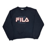 Fila Spellout Sweatshirt - 2XL Navy Cotton