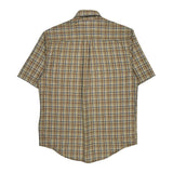 Carhartt Checked Short Sleeve Shirt - Medium Blue Cotton