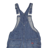 DICKIES Womens Blue Denim Relaxed Cotton Dungarees M W36 L6 Casual Shortalls