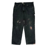 Carhartt Double Knee Carpenter Jeans - 36W 32L Black Cotton