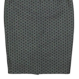 WHISTLES Womens Grey Mini Cotton Blend Pencil Skirt S Polka Dot Pattern