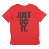 NIKE Mens Red Just Do It Graphic T-Shirt M Short Sleeve Crew Neck Cotton