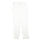 MAX MARA STUDIO Womens Cotton Blend White Slim Trousers W28 L28 Zip Closure