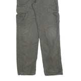 ARMY TEX Mens Cotton Blend Grey Relaxed Cargo Trousers W30 L32 Zip Pocket