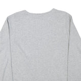 CALVIN KLEIN JEANS Mens Grey Crew Neck M Cotton Blend Pullover Logo Sweatshirt