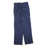 OLAF'S Mens Regular Fit Navy Cargo Trousers W28 L30 Zip Polyester Blend Workwear