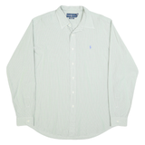 RALPH LAUREN Mens Green & Blue Checked Shirt XL Classic Cotton Blend Button Down