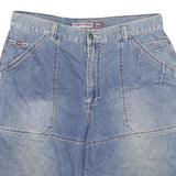 ANDY PAUL Mens Denim Blue Casual Shorts 3XL W38 Cotton Blend Relaxed Fit