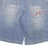 ANDY PAUL Mens Denim Blue Casual Shorts 3XL W38 Cotton Blend Relaxed Fit