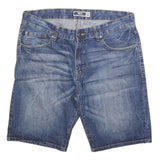 INSO Mens Denim Blue Casual Shorts L W36 Cotton Blend Stylish