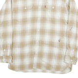 LEVI'S Mens Beige & White Check Shirt M Cotton Blend Casual Button Shirt