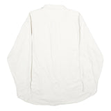 BASIC EDITIONS Mens White Cotton Shirt L Button Pocket Long Sleeve Classic Style