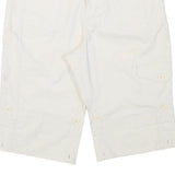 COLDWATER CREEK Womens Shorts White Casual L W30 Cotton Blend Button Pockets
