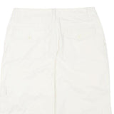 COLDWATER CREEK Womens Shorts White Casual L W30 Cotton Blend Button Pockets