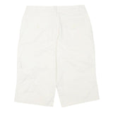 COLDWATER CREEK Womens Shorts White Casual L W30 Cotton Blend Button Pockets