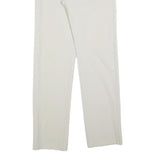 FERRE JEANS Womens Regular White Polyester Blend Zip Trousers W32 L34