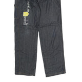 Womens Cotton Blend Blue Regular Straight Trousers W32 L32 Comfort Workwear