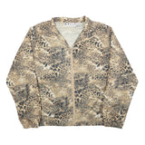 KT GOLF Womens Beige Animal Print Lightweight Jacket M Polyester Zip