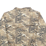 KT GOLF Womens Beige Animal Print Lightweight Jacket M Polyester Zip