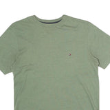 TOMMY HILFIGER Mens Green S Short Sleeve Crew Neck Cotton T-Shirt Classic Fit