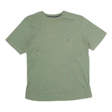TOMMY HILFIGER Mens Green S Short Sleeve Crew Neck Cotton T-Shirt Classic Fit