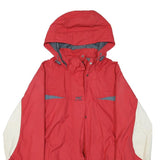 HELLY HANSEN Womens Red & Cream Hooded Zip Jacket M Polyester Blend Outdoor