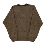 Lacoste V-Neck Sweater - Large Brown Wool