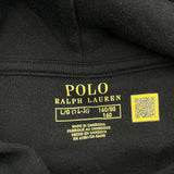 Age 14-16 Polo By Ralph Lauren Striped Hoodie - Large Black Cotton