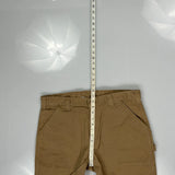 Carhartt Double Knee Carpenter Trousers - 36W 34L Khaki Cotton