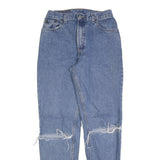 LEVI'S 550 Tapered Womens Jeans Blue Relaxed Denim Medium W28 L32 Distressed