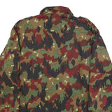 SPILAG Mens Green & Brown Camouflage Cotton Blend Jacket M Zip Military Style