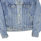 LEVI'S Womens Blue Denim Button Jacket L Cotton Blend Classic Fit Casual