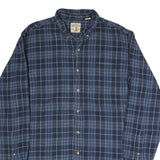 RED HEAD Mens Blue Check Shirt L Button-Down Collar Long Sleeve Casual