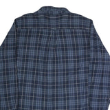 RED HEAD Mens Blue Check Shirt L Button-Down Collar Long Sleeve Casual