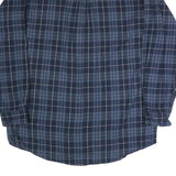 RED HEAD Mens Blue Check Shirt L Button-Down Collar Long Sleeve Casual