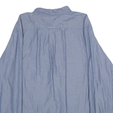 NAUTICA Mens Blue & White Striped Shirt 2XL Cotton Button-Down Long Sleeve