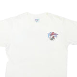 CARIBBEAN SURF Mens White Cotton Blend L Short Sleeve Crew Neck Graphic T-Shirt