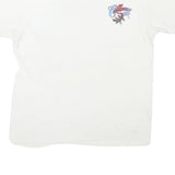 CARIBBEAN SURF Mens White Cotton Blend L Short Sleeve Crew Neck Graphic T-Shirt