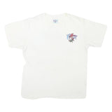 CARIBBEAN SURF Mens White Cotton Blend L Short Sleeve Crew Neck Graphic T-Shirt