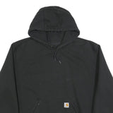 CARHARTT Mens Black Hoodie 2XL Cotton Blend Pullover Workwear Casual