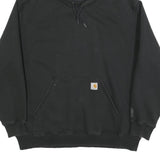 CARHARTT Mens Black Hoodie 2XL Cotton Blend Pullover Workwear Casual