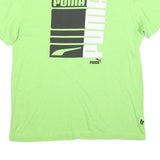 PUMA Mens Green Graphic Modern T-Shirt M Short Sleeve Crew Neck Cotton Blend