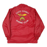 DUNBROOKE Mens Red Jacket L Nylon Plain Button Closure Classic Warm