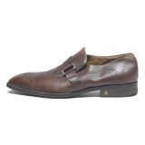 LOUIS VUITTON Mens Classic Brown Leather Dress Shoes UK 6.5 Comfortable Elegant