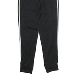 ADIDAS Mens Joggers Black White Slim Tapered S W28 L29 Three Stripes