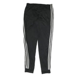 ADIDAS Mens Joggers Black White Slim Tapered S W28 L29 Three Stripes