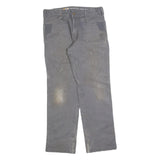 CARHARTT Mens Regular Fit Grey Denim Regular Leg W34 L32 Workwear Zip Closure