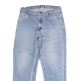 DICKIES Mens Regular Fit Blue Denim Jeans W32 L28 Button Closure Relaxed Cotton